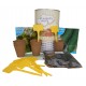 Kit de huerto infantil con semilleros, tierra turba, semillas pepino, semillas lechuga y marcaje de semilleros