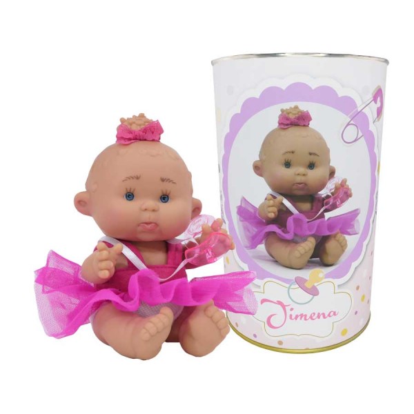 Muñeca Jimena en lata personalizada