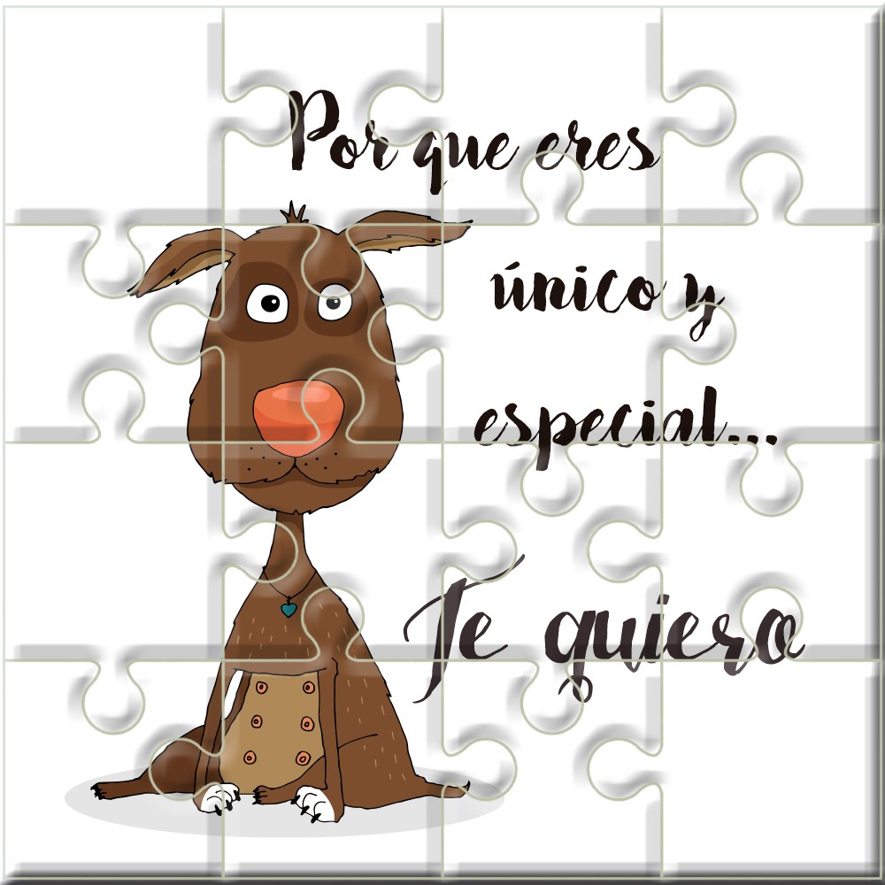 Puzzle Con La Frase Porque Eres Unico Y Especial Te Quiero En Lata